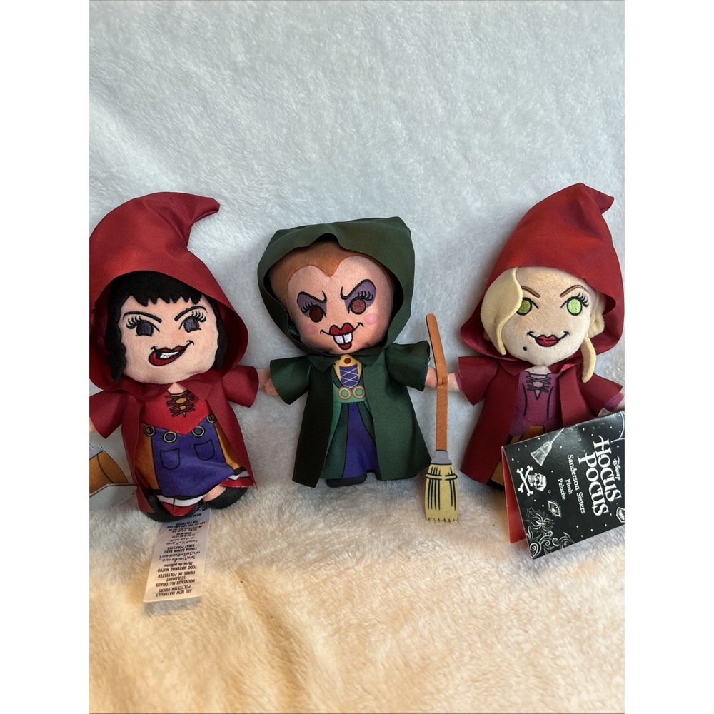 Hocus Pocus 3 Plush Dolls Sanderson Sisters Disney NWT 2023 Sarah Mary Winifred